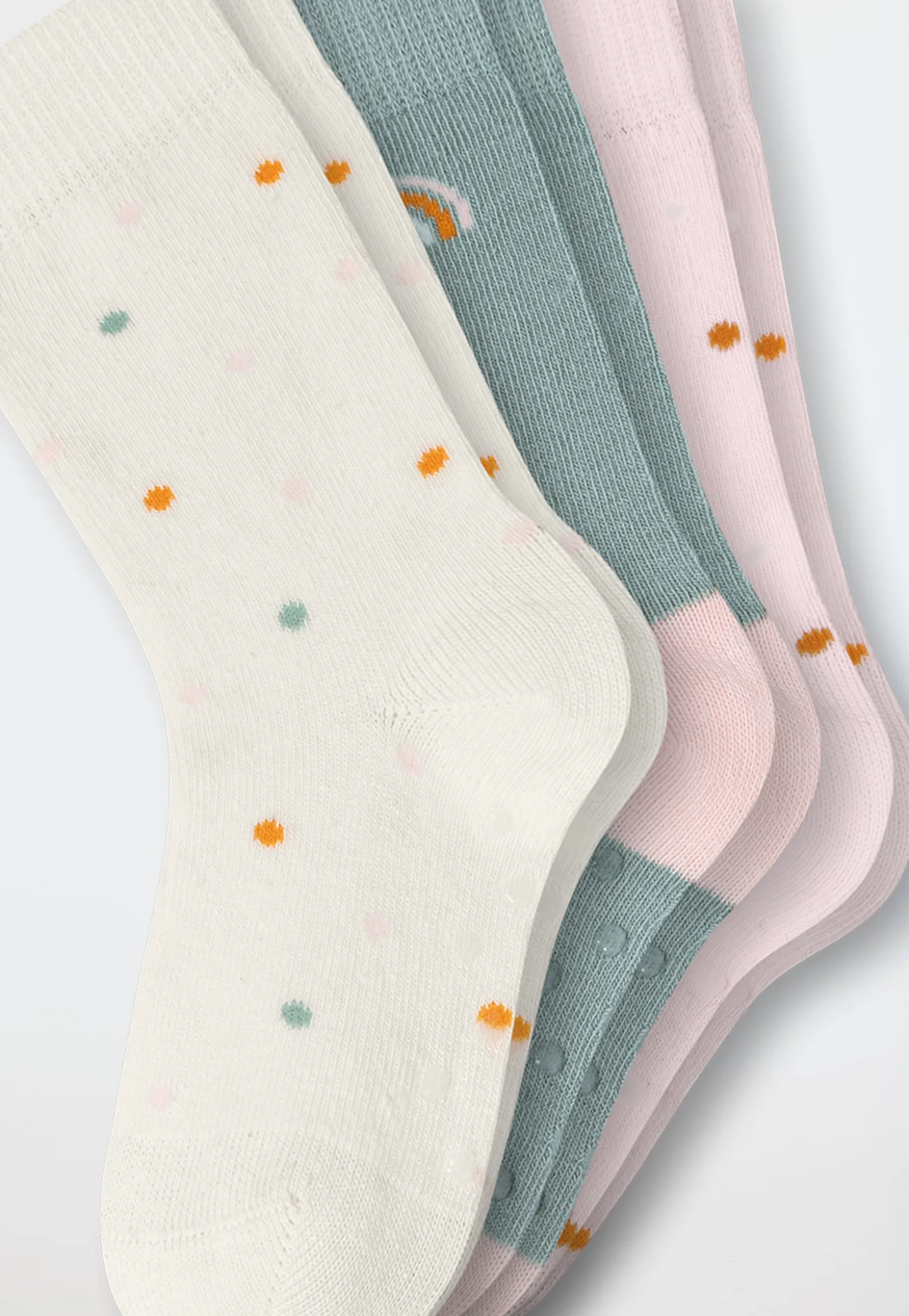 Baby-Stoppersocken 3er-Pack Punkte mehrfarbig - Legwear Baby