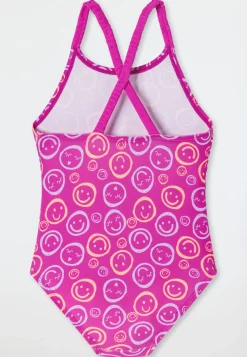 Badeanzug Wirkware UV-Schutz 40+ Smiley fuchsia - Aqua