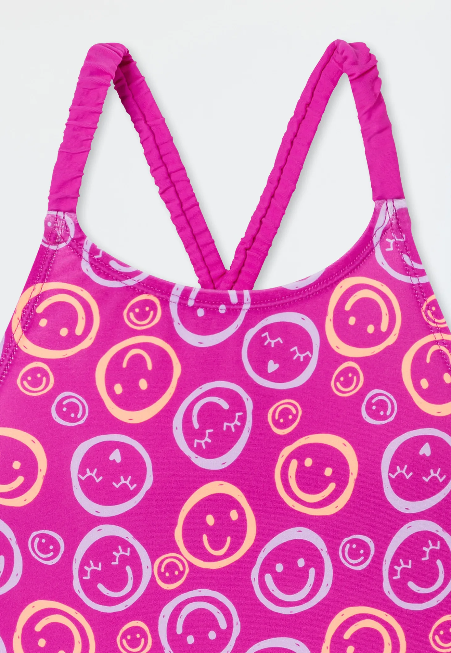 Badeanzug Wirkware UV-Schutz 40+ Smiley fuchsia - Aqua