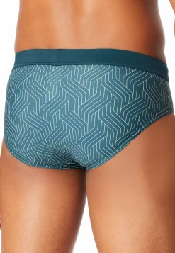Badehose lime gemustert - Aqua