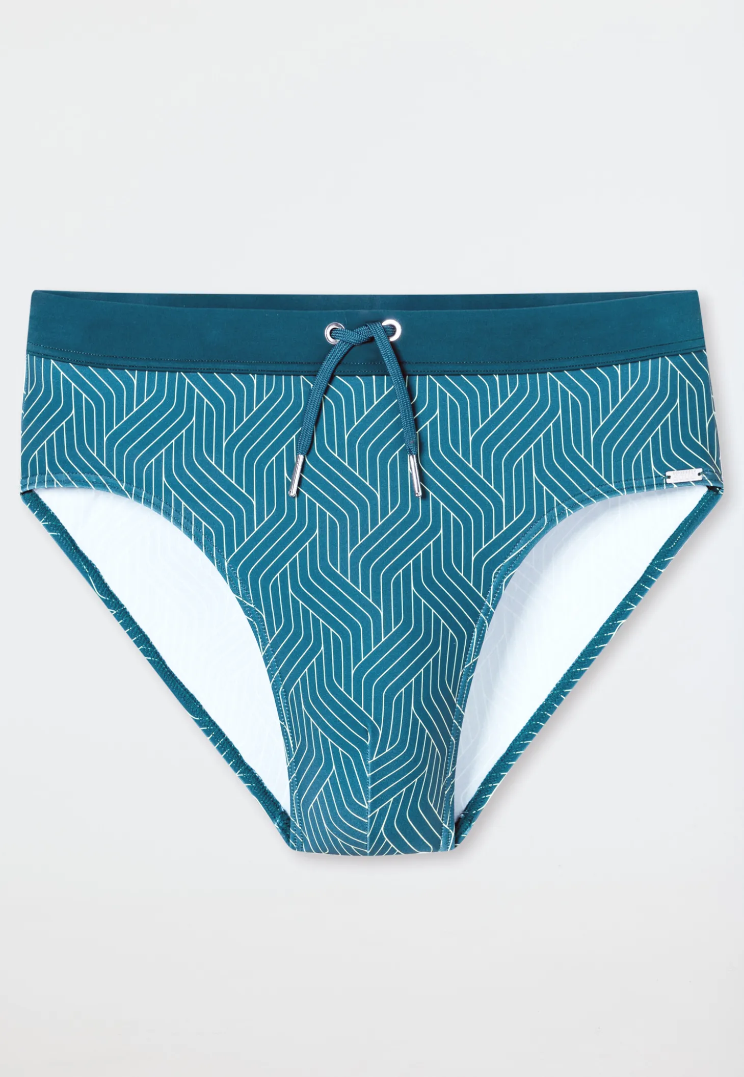 Badehose lime gemustert - Aqua