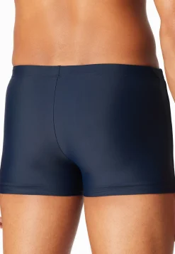 Badehose mit Bein Schlüsseltasche schwarz - Aqua