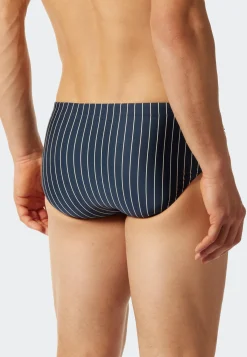 Badehose mit Reißverschlusstasche Wirkware Streifen admiral - Nautical Casual