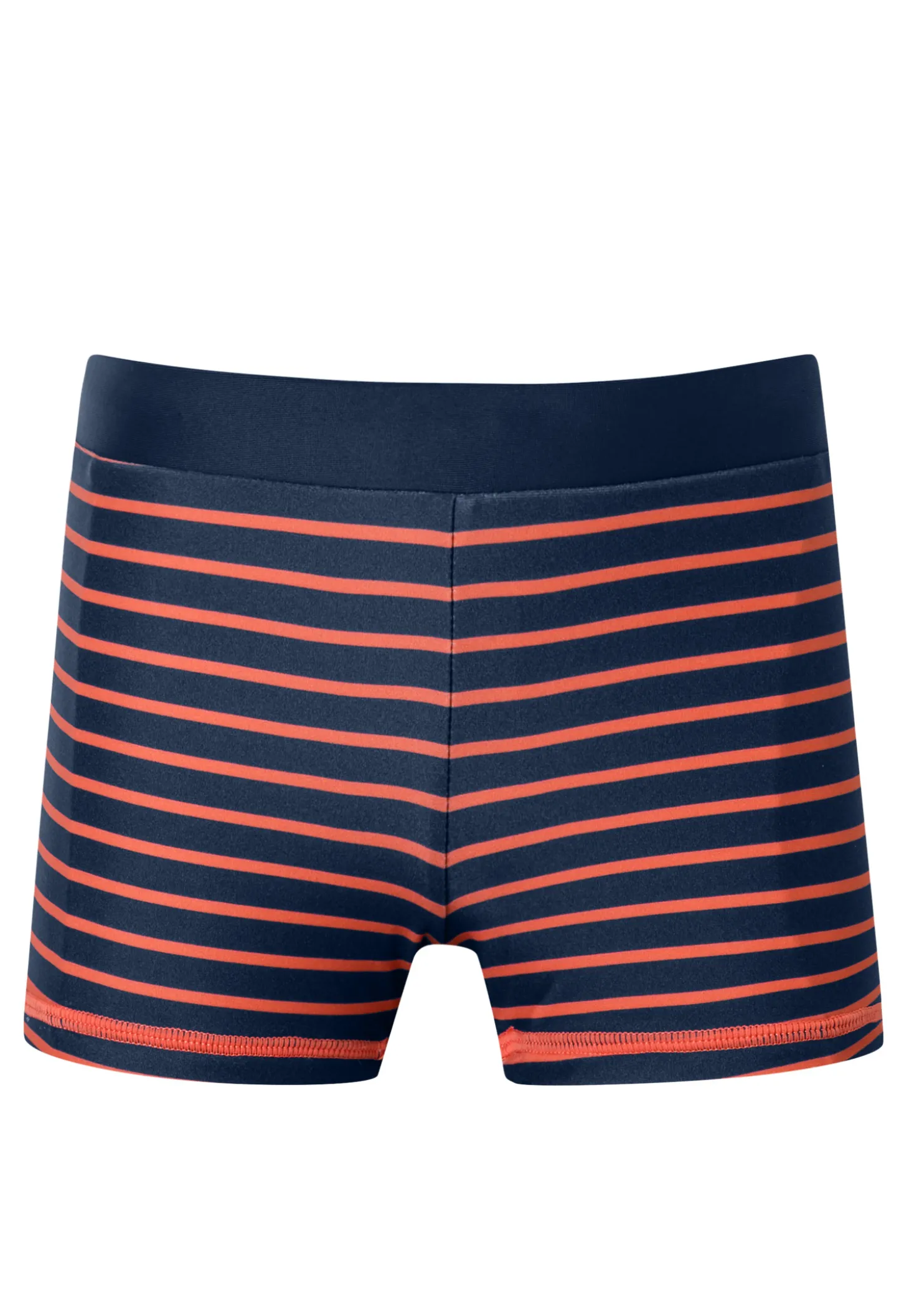 Badehose Single Jersey LSF40+ Streifen orange - Aqua