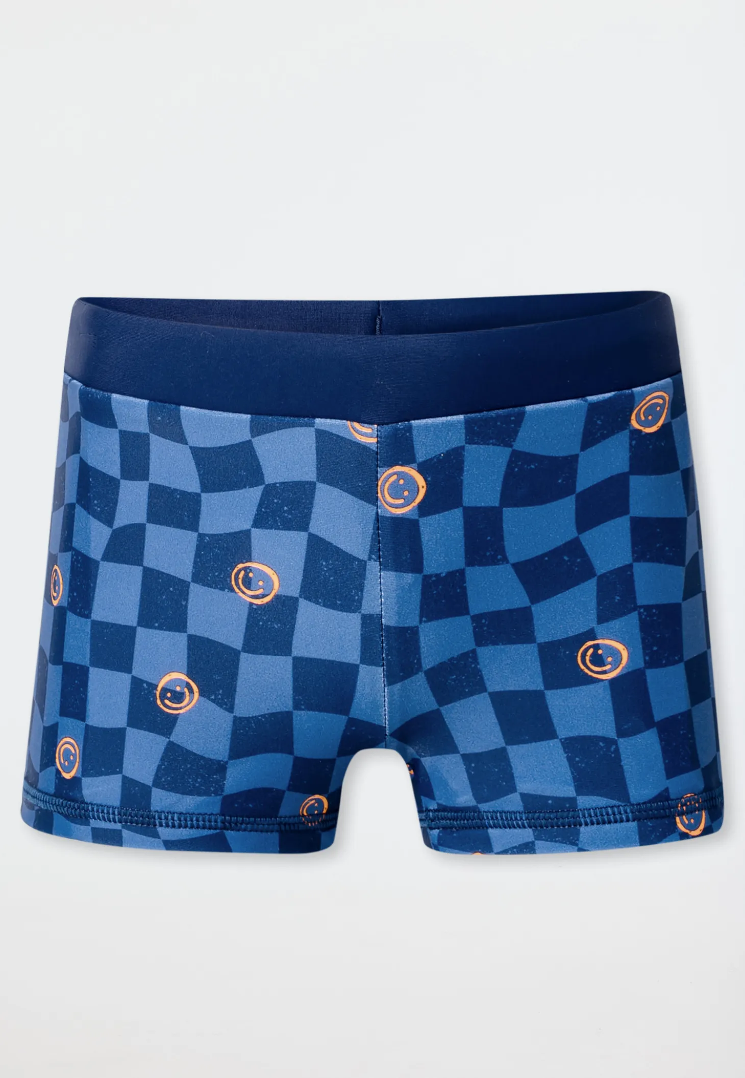 Badehose UV-Schutz 40+ Karos Smiley indigo - Aqua