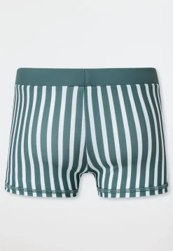 Badehose UV-Schutz 40+ Streifen mineral - Aqua