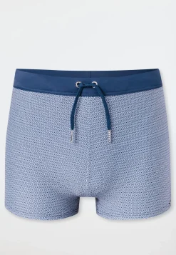 Badehose Wirkware blau gemustert - Aqua