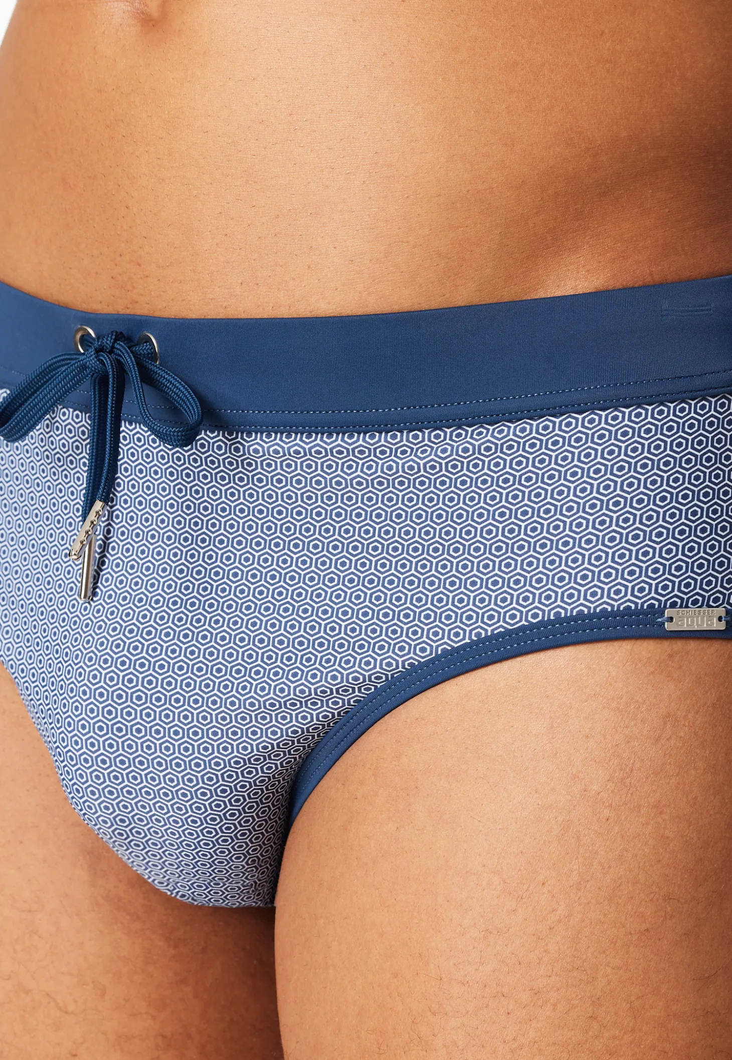 Badehose Wirkware blau gemustert - Aqua