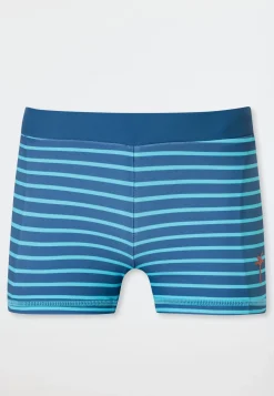 Badehose Wirkware recycelt LSF40+ Streifen aqua - Aqua
