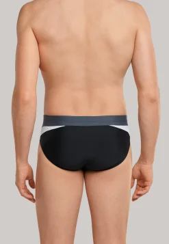 Badehose Wirkware seitliche Streifen schwarz - Nautical Active