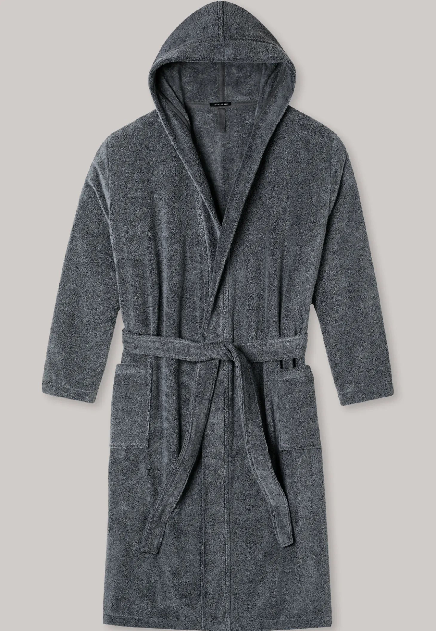 Bademantel Frottee grau - Essentials