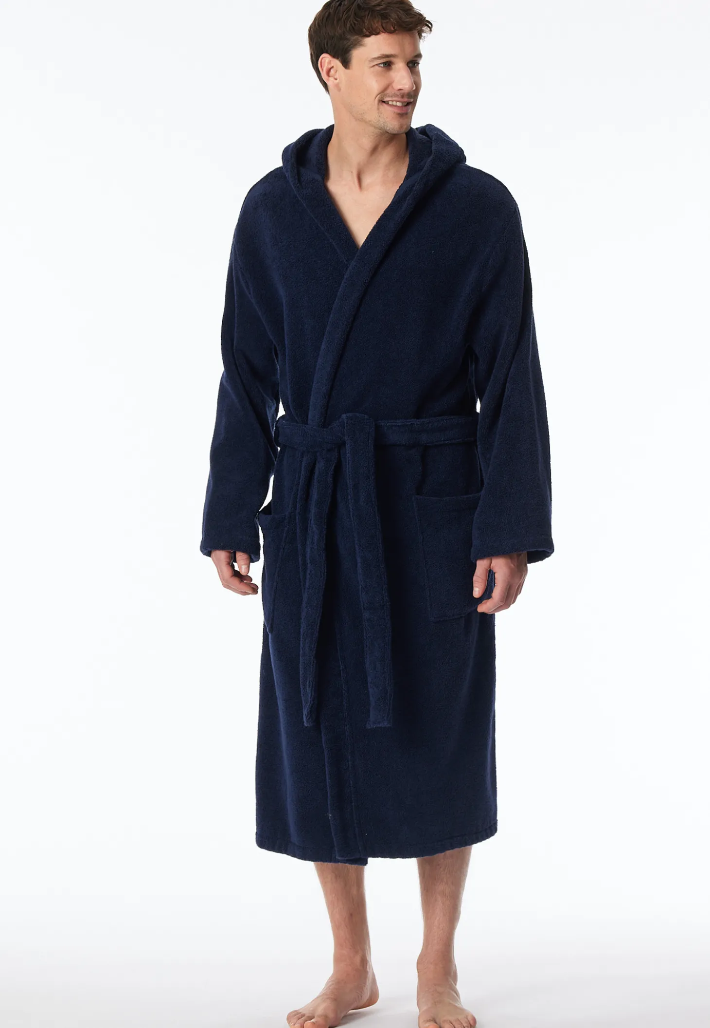 Bademantel Frottee navyblau - Essentials