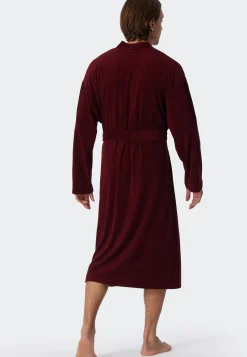 Bademantel Leichtfrottee bordeaux - Feather Terry