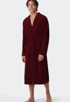 Bademantel Leichtfrottee bordeaux - Feather Terry