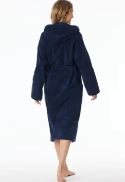 Bademantel mit Kapuze, 120 cm navy - Essentials