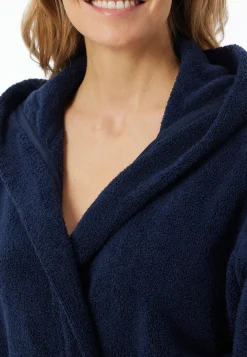 Bademantel mit Kapuze, 120 cm navy - Essentials