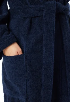 Bademantel mit Kapuze, 120 cm navy - Essentials