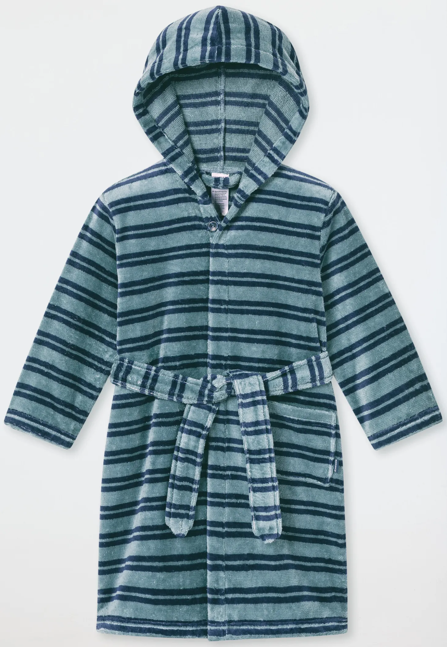 Bademantel Velour Streifen mineral - Kids Nightwear