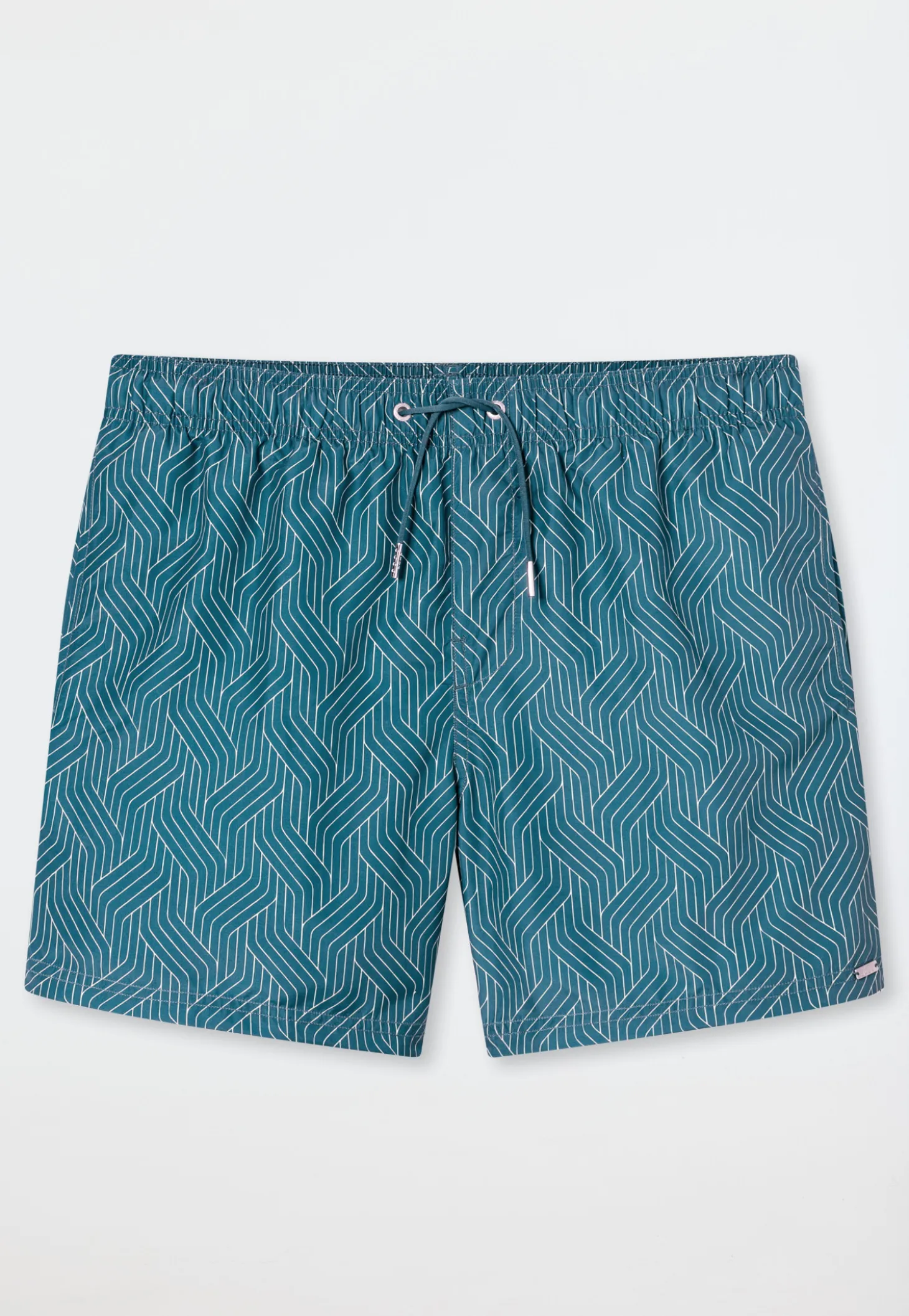 Badeshorts Webware lime gemustert - Aqua