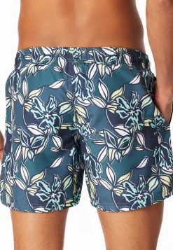 Badeshorts Webware multicolor gemustert - Aqua