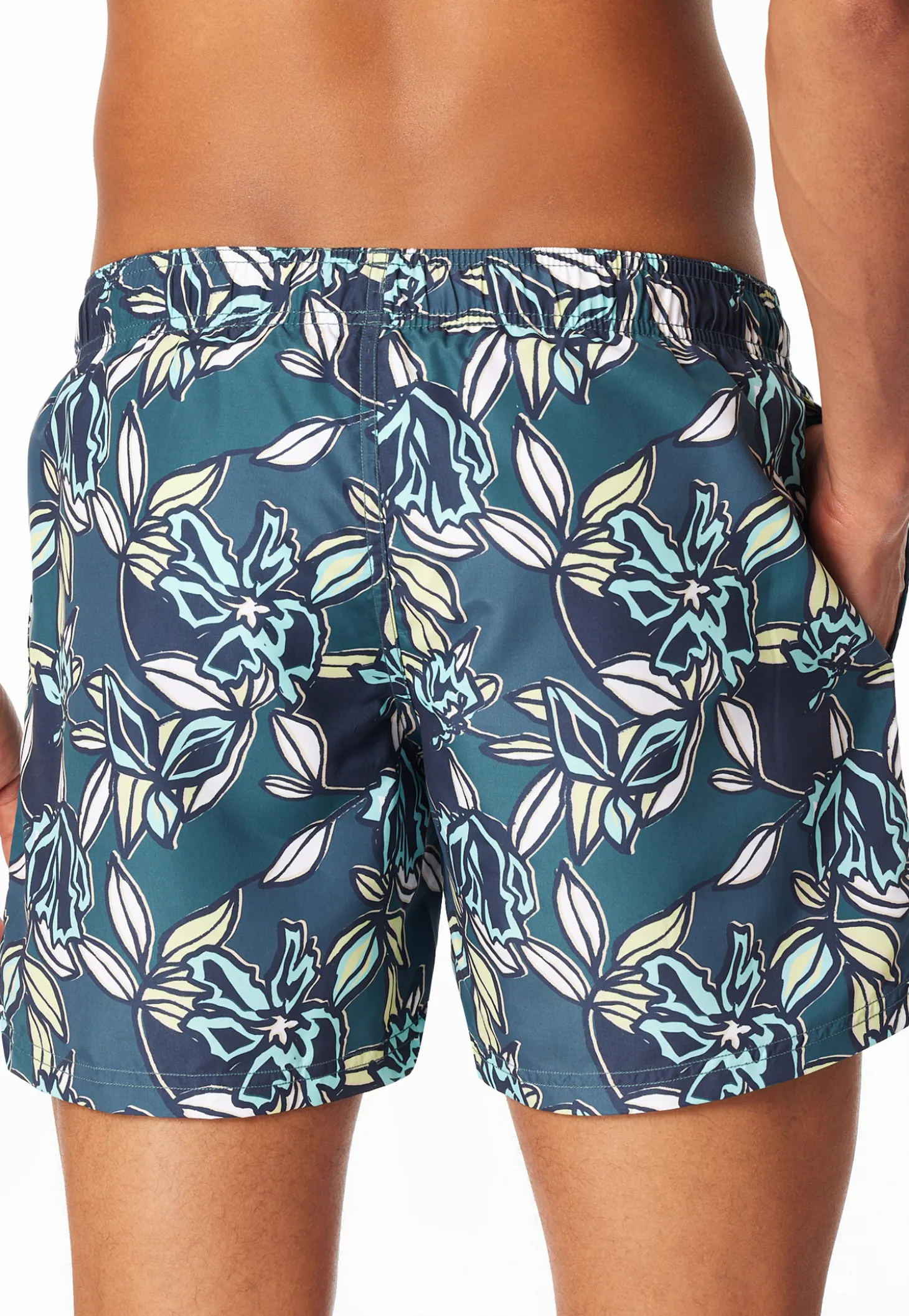Badeshorts Webware multicolor gemustert - Aqua