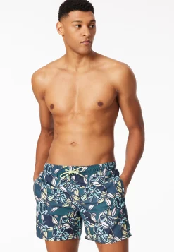 Badeshorts Webware multicolor gemustert - Aqua
