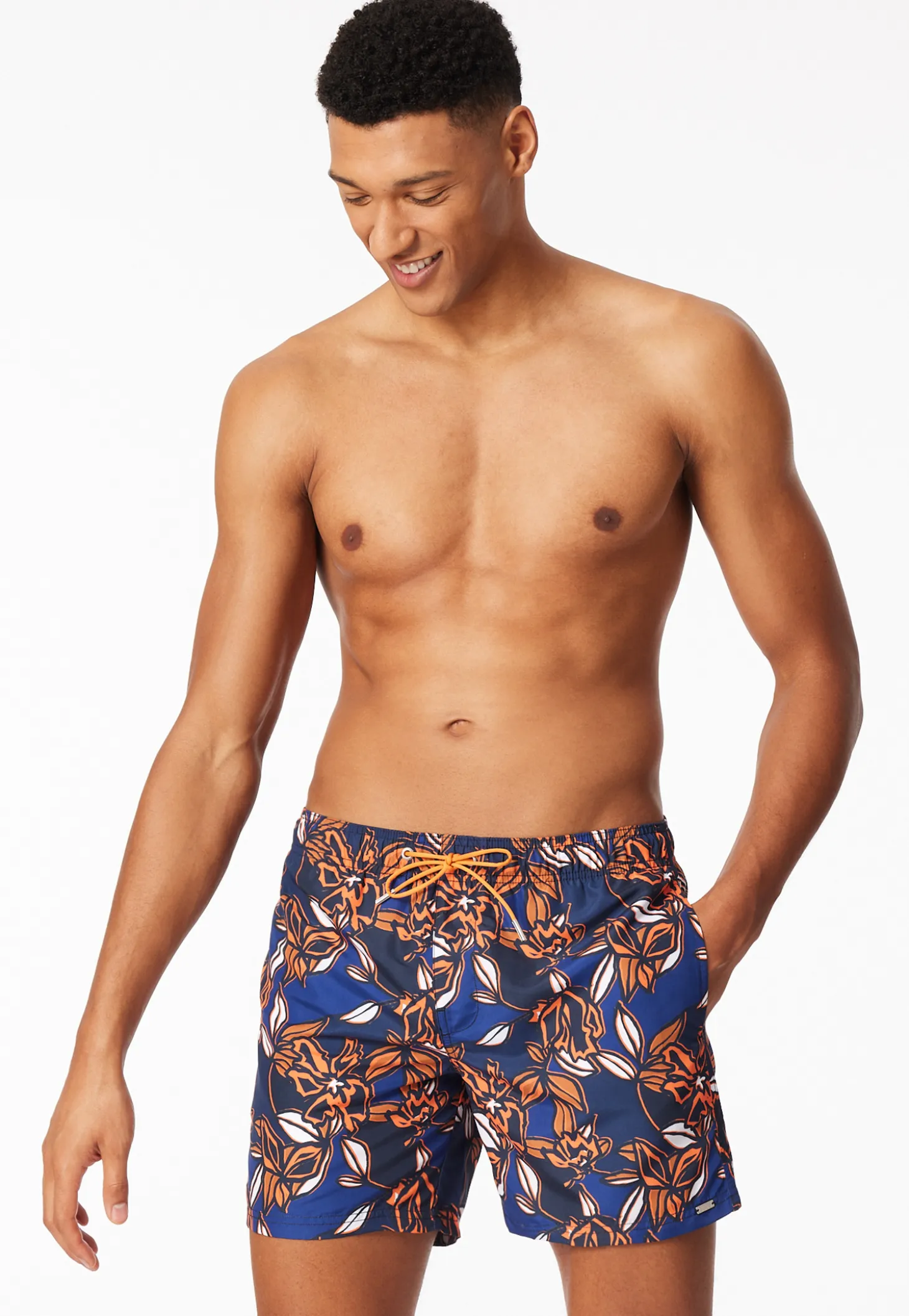 Badeshorts Webware multicolor gemustert - Aqua