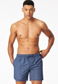 Badeshorts Webware navy gemustert - Aqua