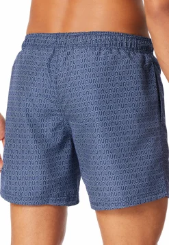 Badeshorts Webware navy gemustert - Aqua
