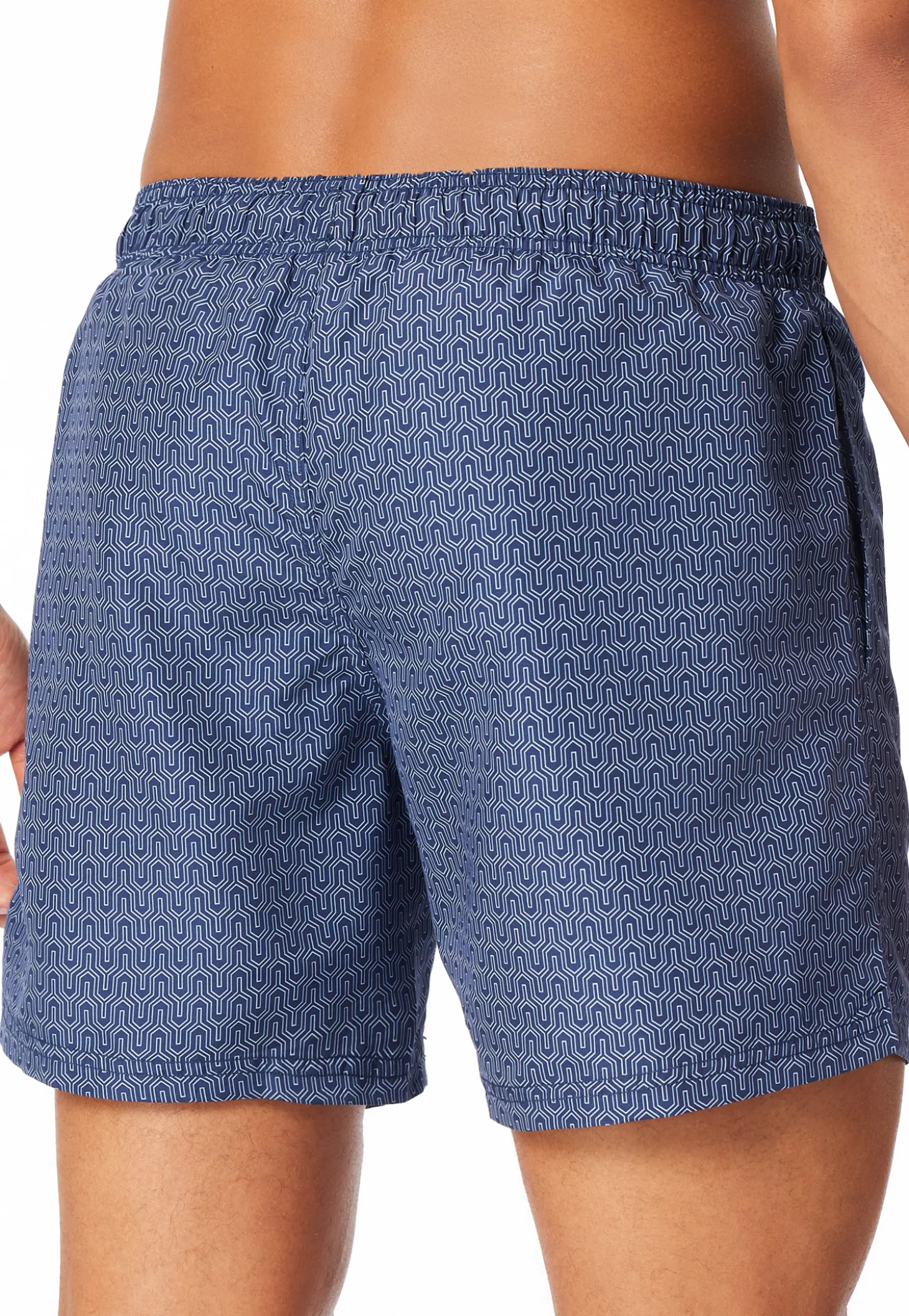Badeshorts Webware navy gemustert - Aqua