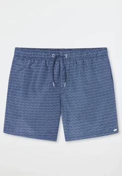 Badeshorts Webware navy gemustert - Aqua