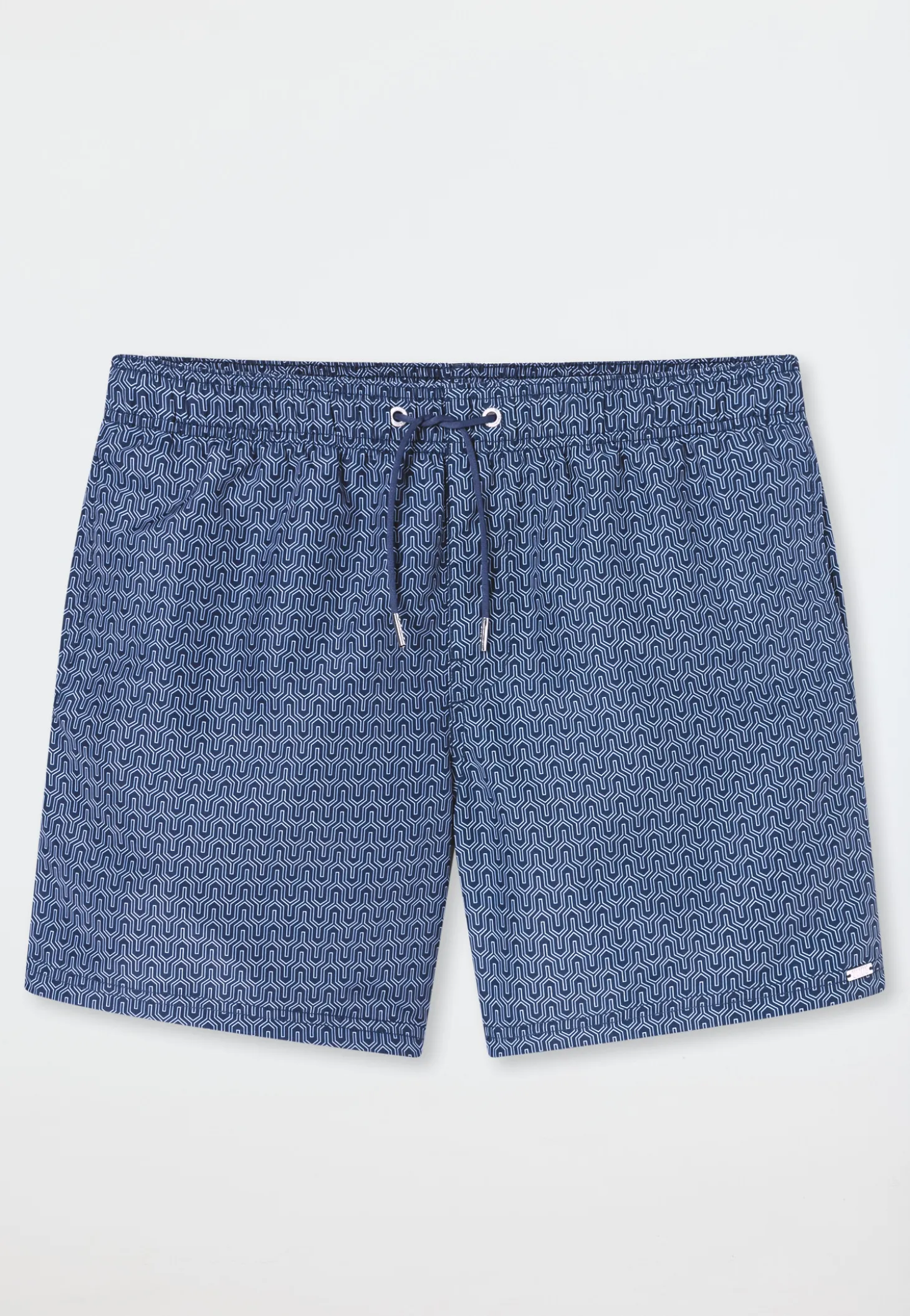 Badeshorts Webware navy gemustert - Aqua