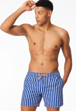 Badeshorts Webware Streifen royal - Aqua