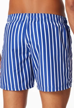 Badeshorts Webware Streifen royal - Aqua