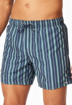 Badeshorts Webware Streifen lime - Aqua