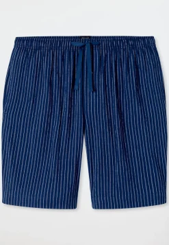 Bermuda Webware Seersucker navy gestreift - Mix+Relax