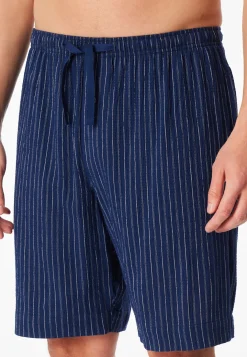 Bermuda Webware Seersucker navy gestreift - Mix+Relax