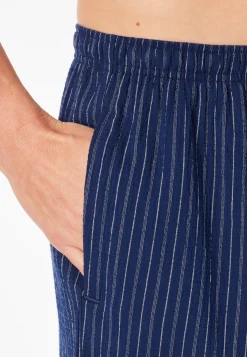 Bermuda Webware Seersucker navy gestreift - Mix+Relax