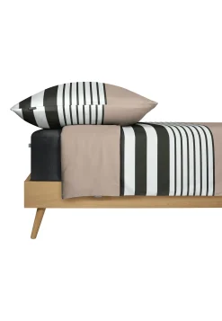 Bettwäsche 2-teilig Renforcé beige gestreift - SCHIESSER Home