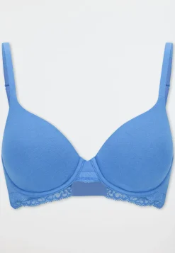 BH mit Schale Spitze aqua - Unique Cotton