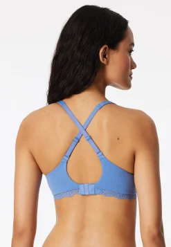 BH mit Schale Spitze aqua - Unique Cotton