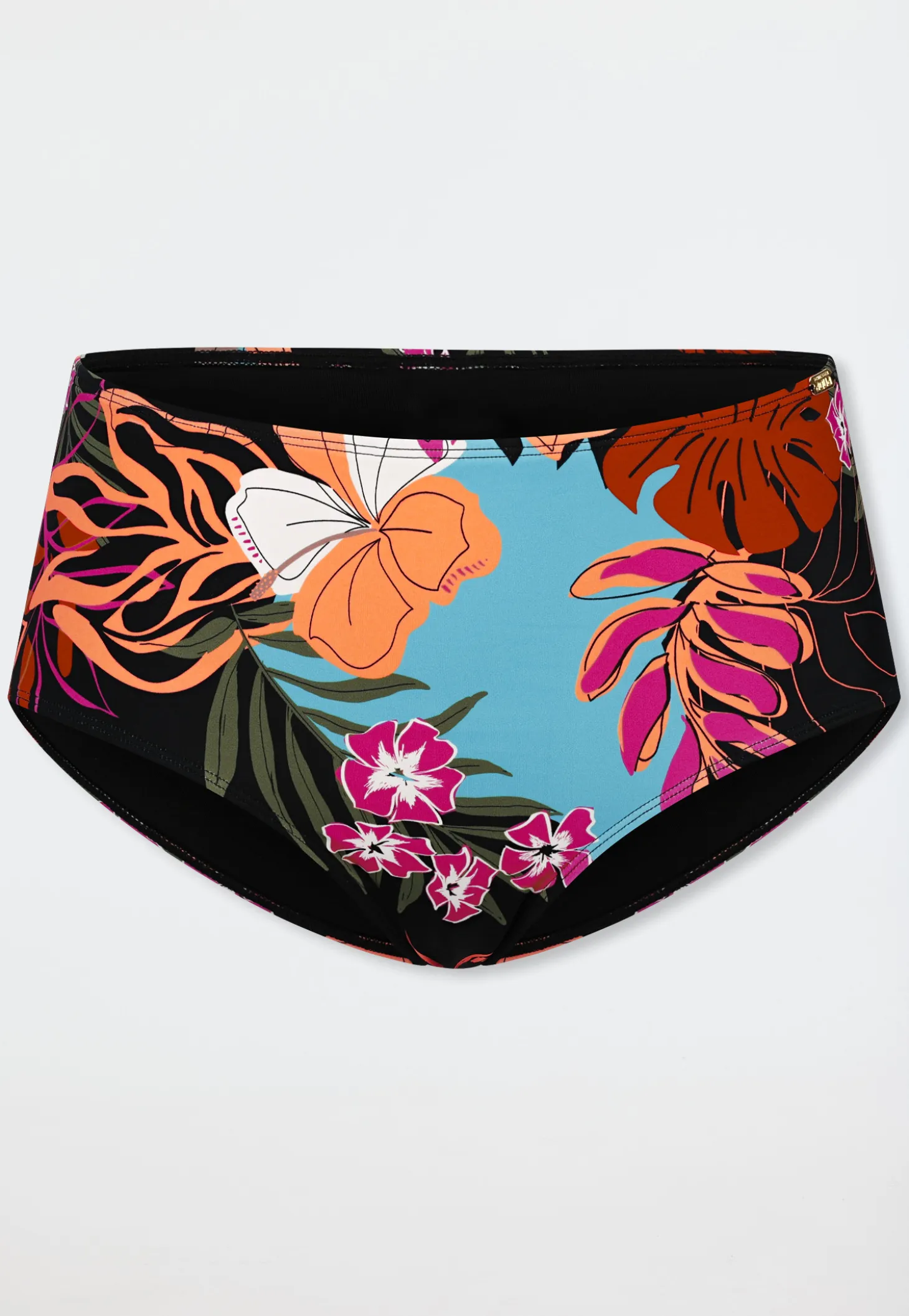 Bikinihose Blumen multicolor - Aqua