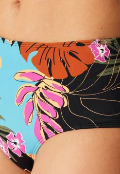 Bikinihose Blumen multicolor - Aqua