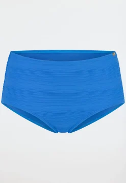 Bikinihose Panty Jersey recycelt Streifen aquarium - Aqua