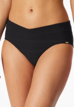Bikinislip Retro Streifen schwarz - Aqua