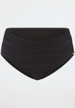 Bikinislip Retro Streifen schwarz - Aqua