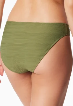 Bikinislip Streifen oliv - Aqua