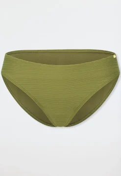 Bikinislip Streifen oliv - Aqua