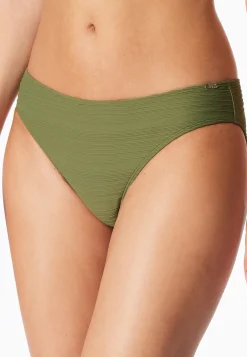 Bikinislip Streifen oliv - Aqua