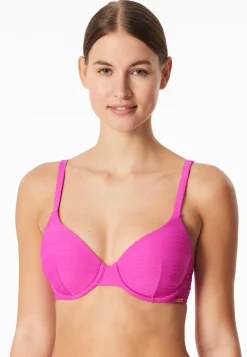 Bikini-Top mit Schale fuchsia - Aqua
